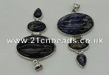 NGP8030 50*82mm - 52*86mm sodalite gemstone pendant set jewelry