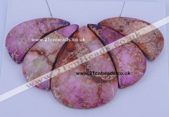 NGP84 Dyed imperial jasper gemstone pendants set jewelry wholesale