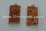 NGP8522 25*50mm - 27*53mm rectangle druzy agate pendants