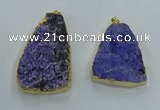 NGP8565 28*45mm - 35*50mm freeform druzy agate pendants wholesale