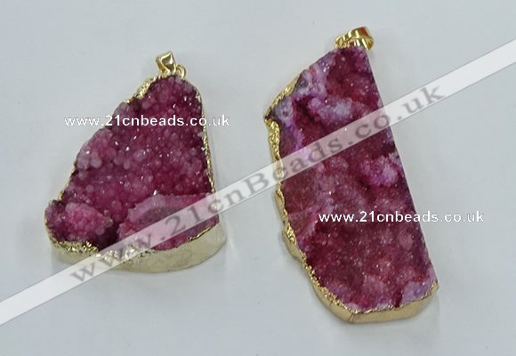 NGP8567 28*45mm - 35*50mm freeform druzy agate pendants wholesale