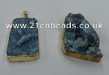 NGP8568 28*45mm - 35*50mm freeform druzy agate pendants wholesale