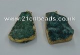 NGP8569 28*45mm - 35*50mm freeform druzy agate pendants wholesale