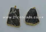 NGP8571 28*45mm - 35*50mm freeform druzy agate pendants wholesale