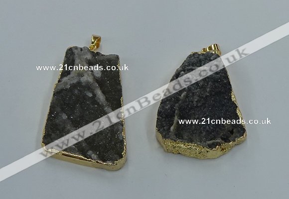 NGP8571 28*45mm - 35*50mm freeform druzy agate pendants wholesale