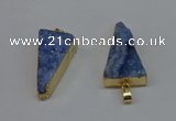 NGP8598 13*40mm - 20*35mm triangle druzy agate pendants wholesale