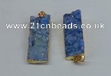 NGP8609 15*35mm - 16*40mm rectangle druzy agate pendants wholesale