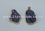 NGP8617 25*30mm - 28*40mm freeform druzy agate pendants wholesale