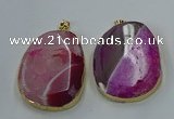 NGP8628 32*45mm - 46*48mm freeform druzy agate pendants wholesale