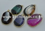 NGP8633 32*45mm - 46*48mm freeform druzy agate pendants wholesale