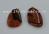 NGP8636 30*45mm - 35*50mm freeform druzy agate pendants wholesale