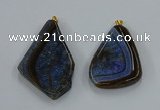 NGP8641 30*45mm - 35*50mm freeform druzy agate pendants wholesale