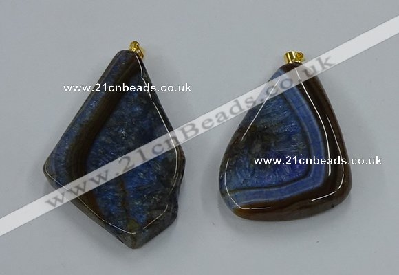 NGP8641 30*45mm - 35*50mm freeform druzy agate pendants wholesale