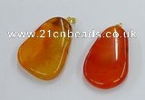 NGP8648 30*45mm - 35*50mm freeform agate pendants wholesale