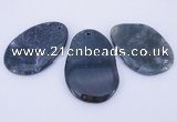 NGP865 5PCS 35-45mm*50-65mm freeform moos agate gemstone pendants