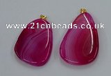 NGP8650 30*45mm - 35*50mm freeform agate pendants wholesale