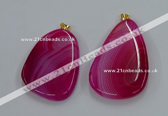 NGP8650 30*45mm - 35*50mm freeform agate pendants wholesale