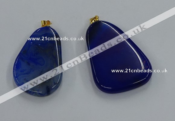 NGP8653 30*45mm - 35*50mm freeform agate pendants wholesale