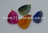 NGP8655 30*45mm - 35*50mm freeform agate pendants wholesale