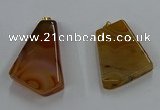 NGP8658 20*40mm - 40*50mm freeform agate pendants wholesale