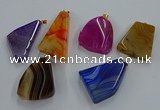 NGP8665 20*40mm - 40*50mm freeform agate pendants wholesale