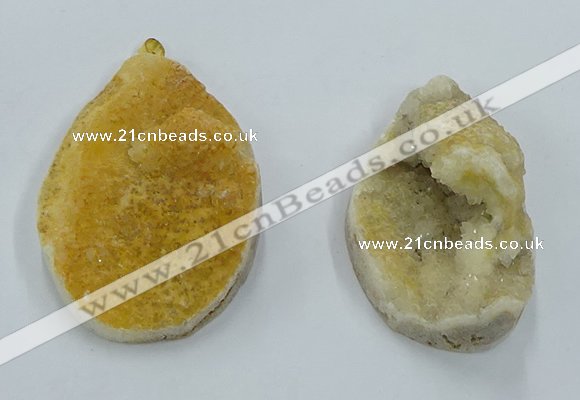 NGP8668 35*55mm - 45*60mm freeform druzy agate pendants wholesale