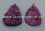 NGP8670 35*55mm - 45*60mm freeform druzy agate pendants wholesale