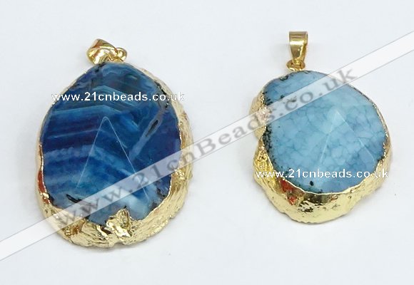 NGP8691 28*35mm - 30*40mm freeform agate pendants wholesale