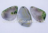 NGP871 5PCS 35-45mm*55-70mm freeform agate gemstone pendants