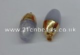 NGP8745 17*30mm rice agate gemstone pendants wholesale