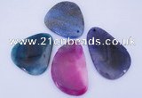 NGP876 5PCS 40-45mm*50-70mm freeform agate gemstone pendants