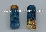 NGP8767 18*40mm tube agate gemstone pendants wholesale