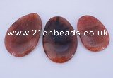 NGP878 5PCS 40-45mm*55-70mm freeform agate gemstone pendants