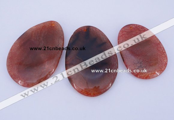 NGP878 5PCS 40-45mm*55-70mm freeform agate gemstone pendants