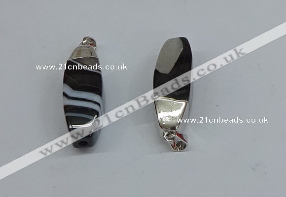 NGP8789 14*40mm rice agate gemstone pendants wholesale