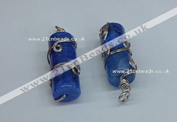 NGP8820 18*45mm tube agate gemstone pendants wholesale