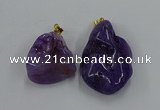 NGP8836 20*25mm - 30*40mm nuggets agate pendants wholesale