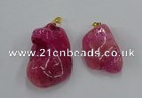 NGP8838 20*25mm - 30*40mm nuggets agate pendants wholesale