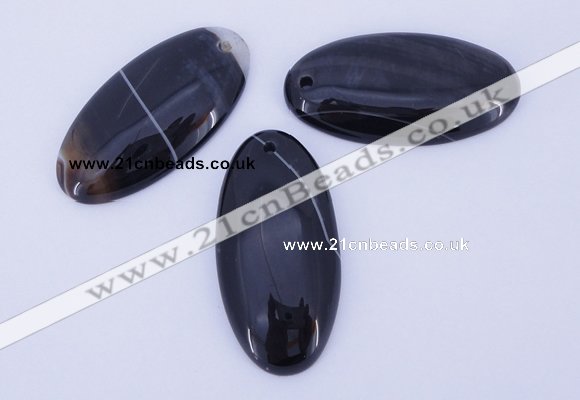 NGP884 5PCS 25*49mm oval agate gemstone pendants wholesale