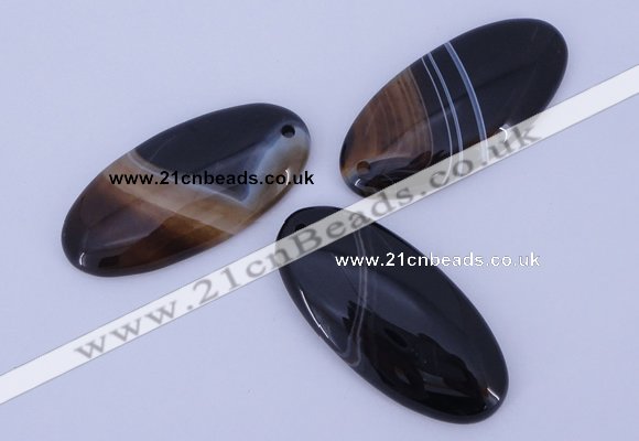 NGP885 5PCS 22*48mm oval agate gemstone pendants wholesale