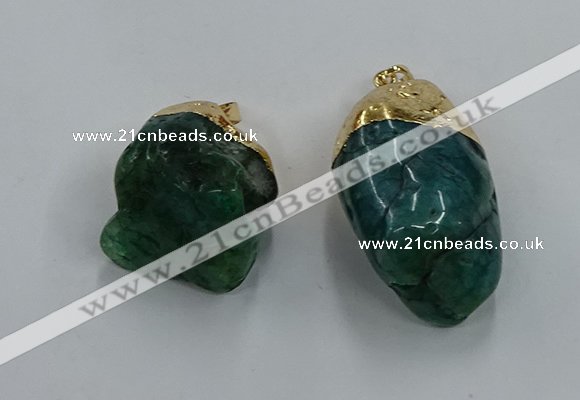 NGP8851 20*25mm - 30*40mm nuggets agate gemstone pendants