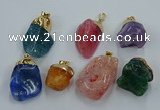 NGP8853 20*25mm - 30*40mm nuggets agate gemstone pendants