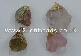 NGP8868 20*25mm - 30*40mm nuggets mixed quartz gemstone pendants