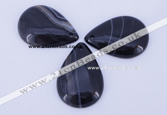 NGP887 5PCS 27*38mm flat teardrop agate gemstone pendants wholesale