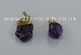 NGP8870 20*25mm - 30*40mm nuggets amethyst gemstone pendants