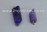 NGP8880 16*38mm - 25*60mm sticks crackle quartz pendants wholesale