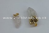 NGP8887 10*35mm - 20*45mm sticks crackle quartz pendants