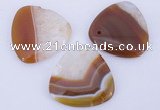 NGP893 5PCS 39*39mm triangle agate druzy geode gemstone pendants