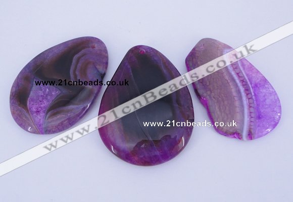 NGP904 5PCS 35-50mm*55-65mm freeform agate druzy geode gemstone pendants