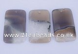 NGP911 5PCS 34*54mm rectangle agate druzy geode gemstone pendants